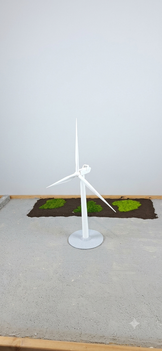 Desktop Miniature Wind Turbine - Scale Model Type 1 White
