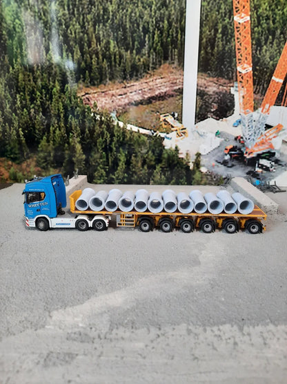 1:50 Scale Precast Pipe Trailer Load Small