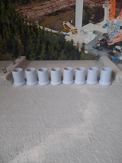 1:50 Scale Precast Pipes Trailer Load Medium