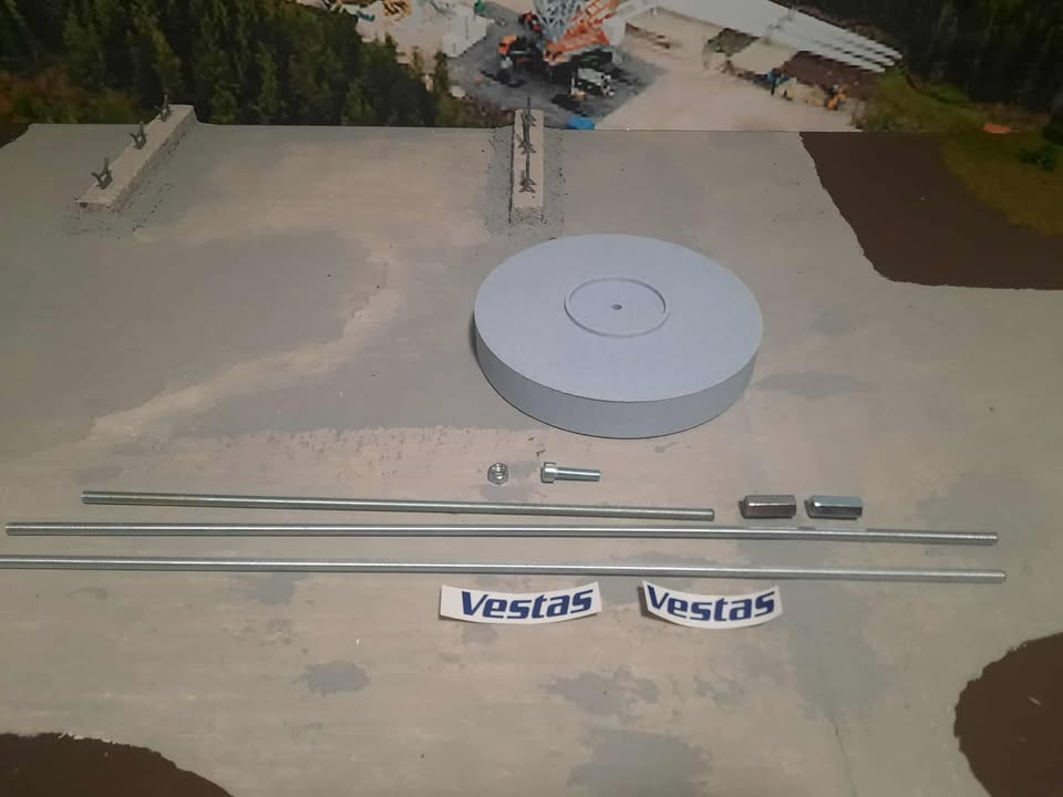 1:50 Scale Assembled Model Wind Turbine