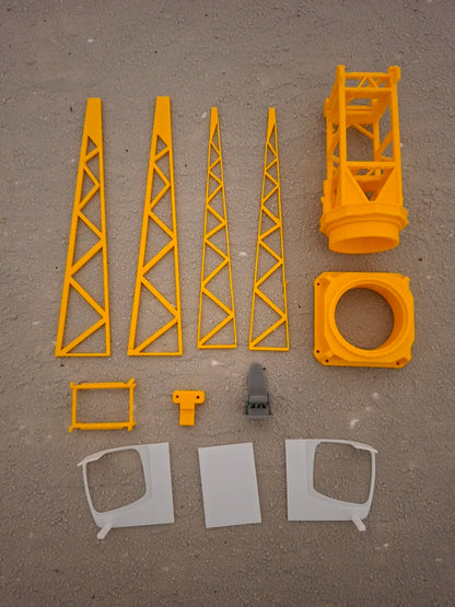 1:50 Scale DIY Tower Crane Cabin & A Frame Load