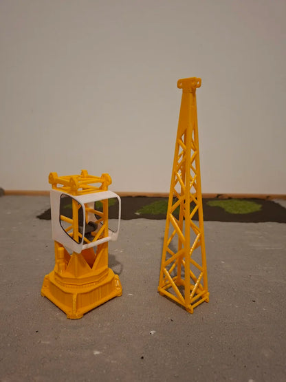 1:50 Scale DIY Tower Crane Cabin & A Frame Load