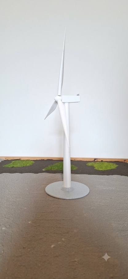 Desktop Miniature Wind Turbine - Scale Model Type 2 White