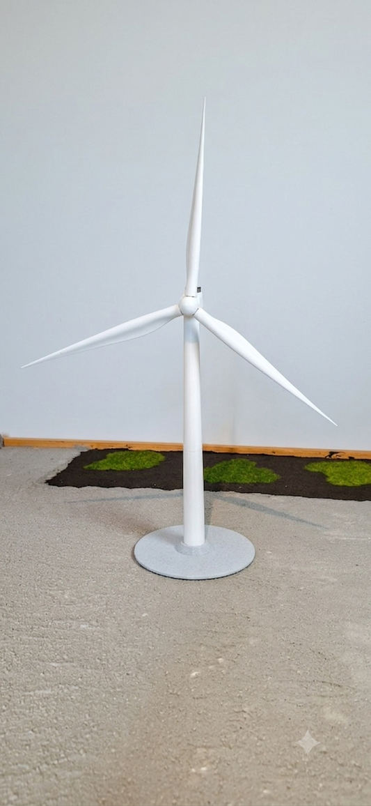 Desktop Miniature Wind Turbine - Scale Model Type 2 White